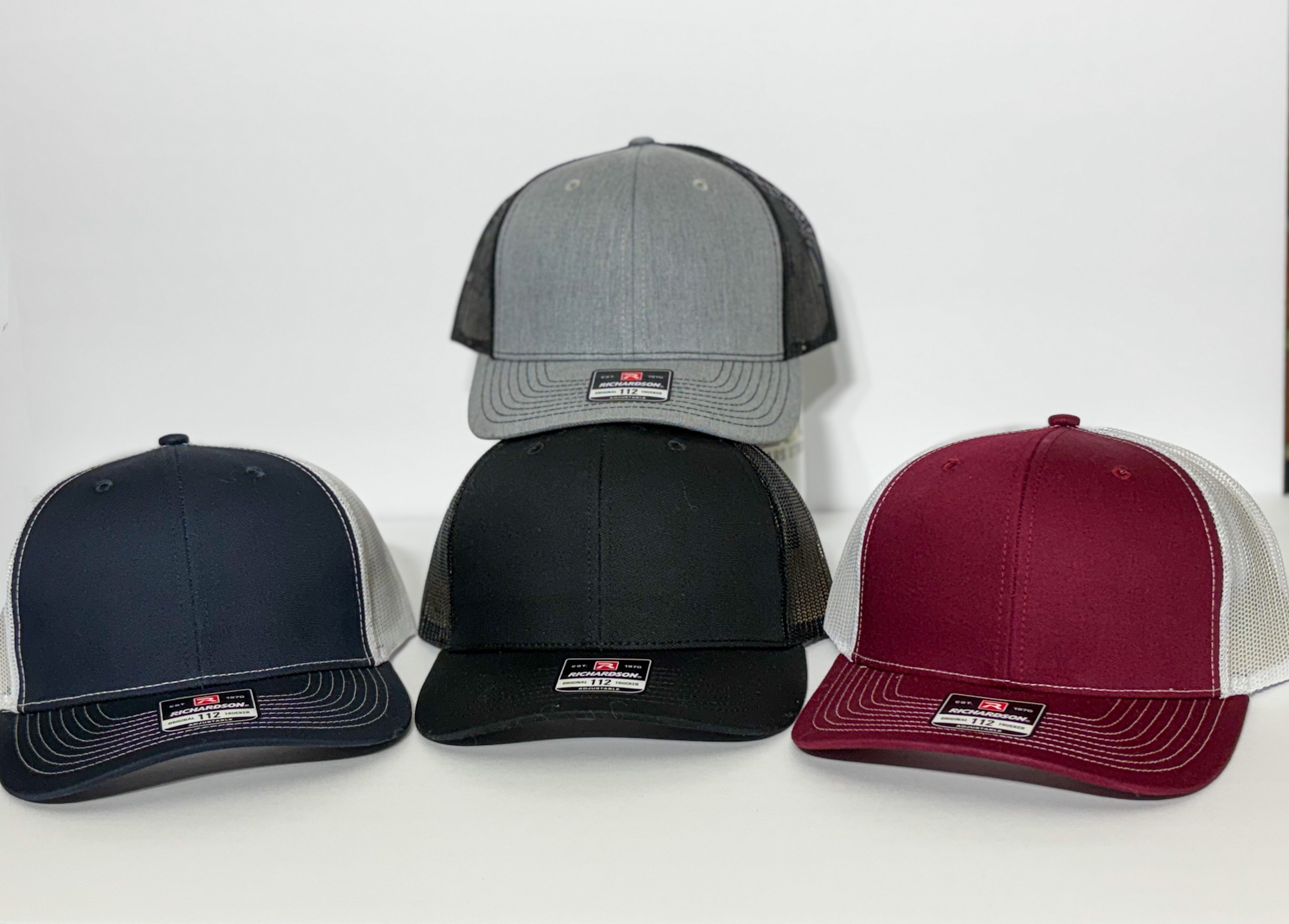 Richardson 112 Snapback Trucker Hat w/ Custom Leather Patch