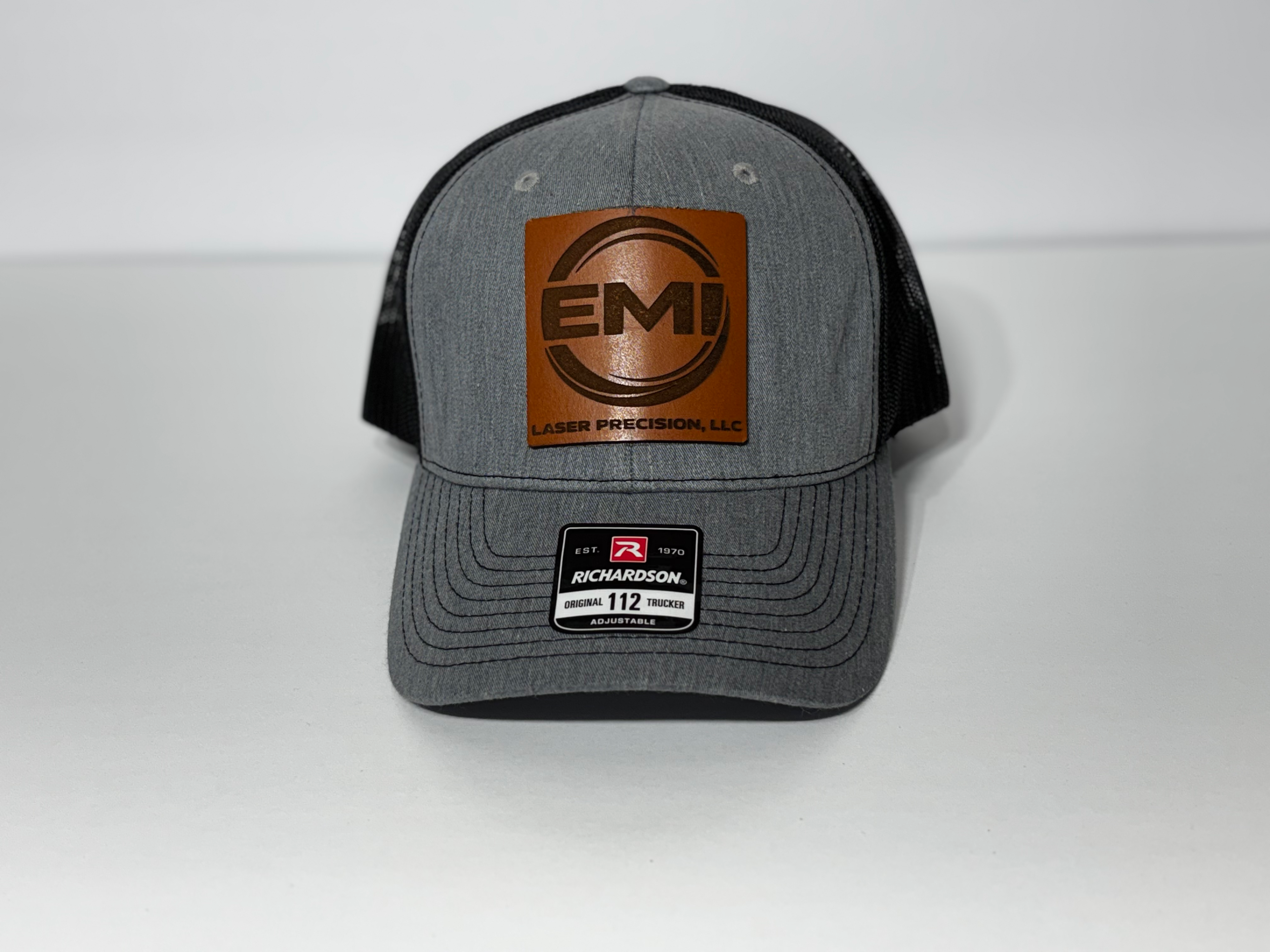 Richardson 112 Snapback Trucker Hat w/ Custom Leather Patch